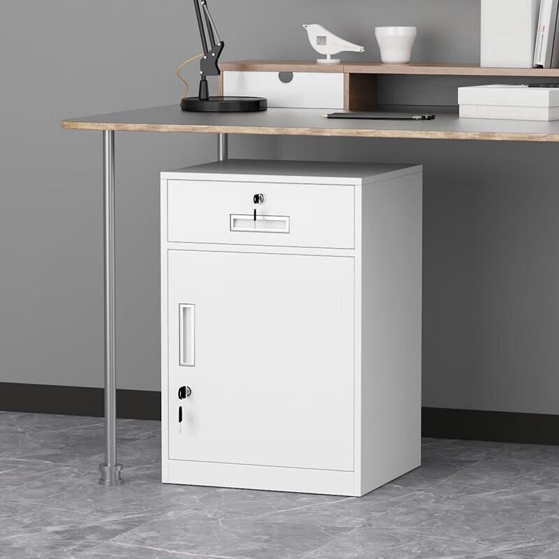 Laicai Office File Storage Cabinet - 1 Drawer, 1 Door, Fingerprint Lock