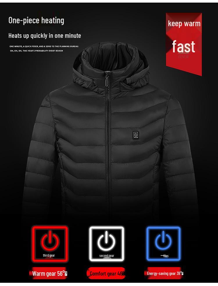 Smart Heated Cotton Jacket - Cold-Proof, Temperature-Controlled