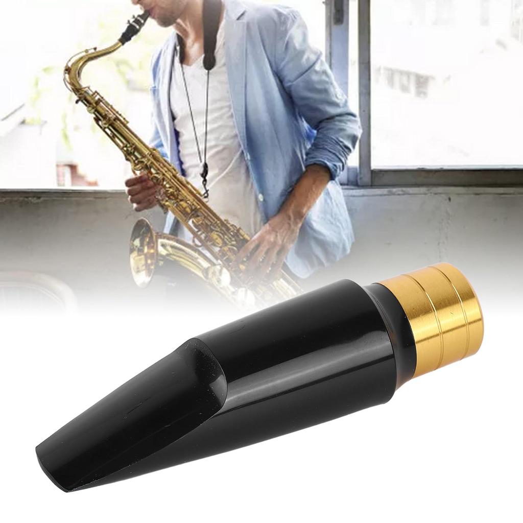 Tenor saxophone mouthpiece, ABS and metal construction, rich tone, detachable design, easy to play, accurate intonation and pitch, suitable for