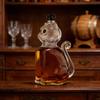 Garrafa de Vidro Borossilicato Multiuso Formato de Gatos Para Preservação de Whiskies Exibição Floral e Decorações de Pubs de Cozinha