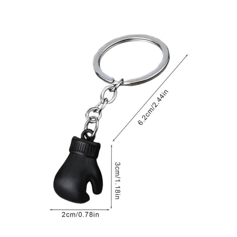 Creative Metal Boxing Glove Keychain Hanging Simulation Boxing 3D Modeling Car Keys Ornaments Bag Hanging Decoration
