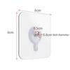 10/100Pcs Transparent Self-adhesive Wall Hooks Photo Frame Clock Screw Hook No Drilling No Nail Hanging Hangers Holder Organizer