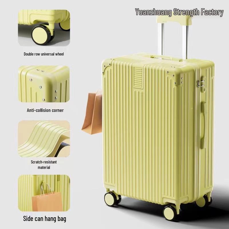 Retro Trolley Suitcase with Universal Wheels & Combination Lock - Durable, Large Capacity for Women, Men, Students