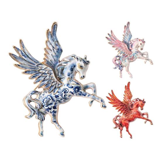 Flying Horse Brooch Zinc Alloy Enamel Horse Lapel Pin Sweater Cardigan Coat