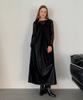 Baseukala Faux Leather Sleeveless Long Dress (2Colors)
