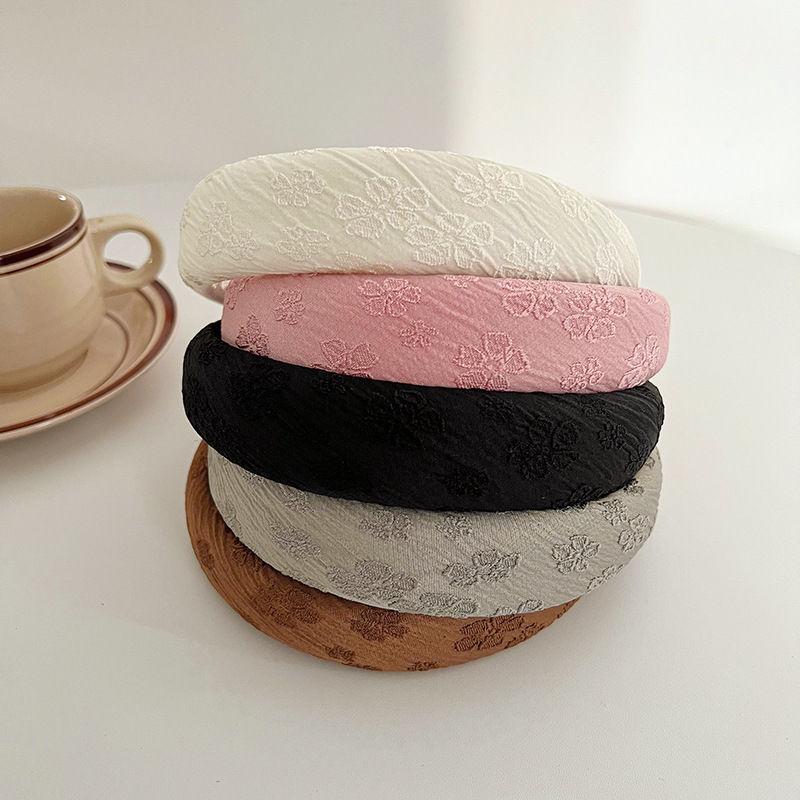 

Повязка для волос с вышивкой, фиксатор для волос, винтажная повязка на голову из губки, головной убор, аксессуары для волос