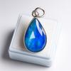 Natural Opal Pendant Aurora 925 Sterling Silver Pear 17.10 October Birthstone for Gem Collections