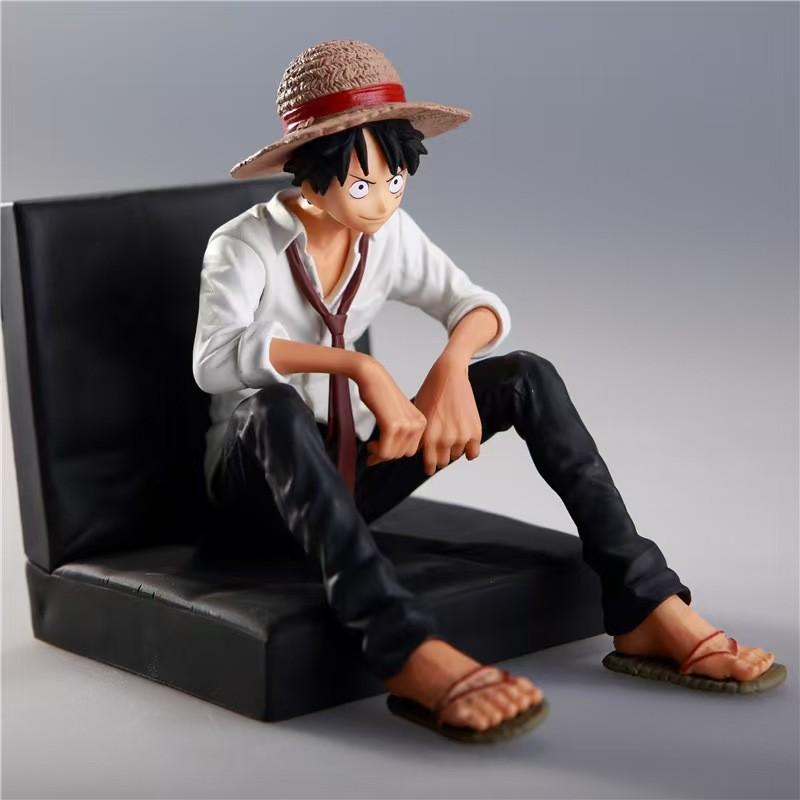 Durable Plastic One Piece Luffy Sofa Figure And Boa Hancock Collectible Model Display