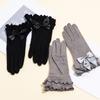 This Is A Cute and Sweet Style of Woolen and Yangni Women's Bow Gloves A Fashionable Outfit That Pairs Well with Full Finger Gloves