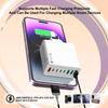 Fast 8-Port Charger: 4 USB, 4 PD, 55W, QC3.0 – Compatible with European, American, Korean Standards