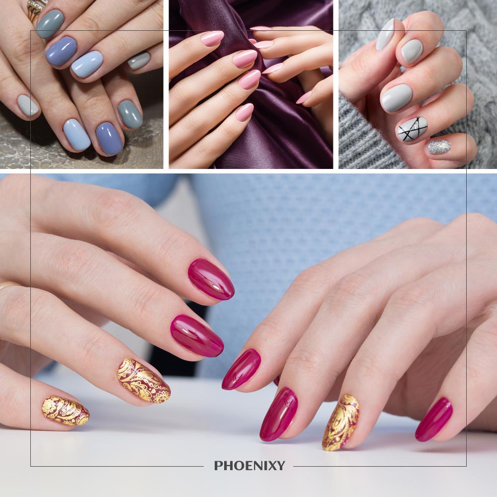 PHOENIXY Gel Nail Polish Set with 36W Nail Lamp 20pcs Nail Polish Gel Top Base Coat Manicure Art Set As Gift for Women Gril