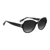 Kate Spade Temple Letter Logo Oval Sunglasses Women's Black Addilynnfs807