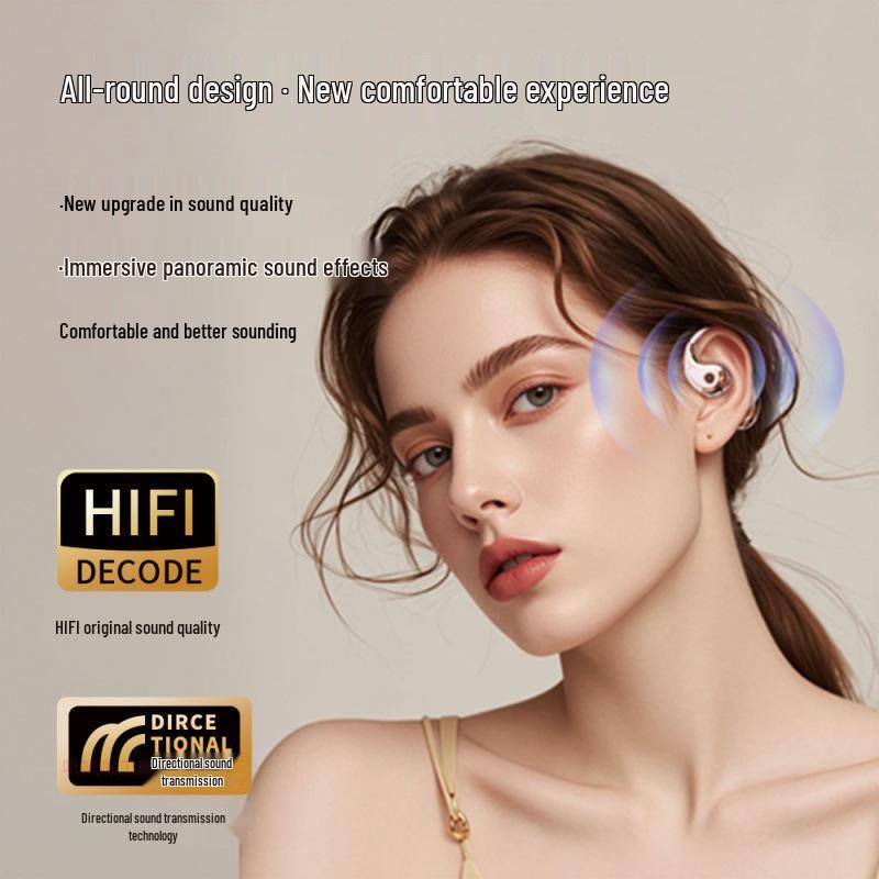 YX48 Wireless Bluetooth Ear-Hook Earbuds with HIFI Sound and ENC Noise Cancelling
