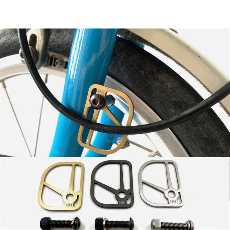 H&H finder titanium for brompton fork Brake cable guard cable protector серебряный