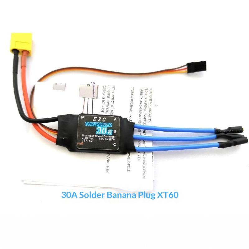 30A 40A Brushless ESC 2 4S Electronic Speed Controller Banana Connectors for RC Car Smooth Throttle Response