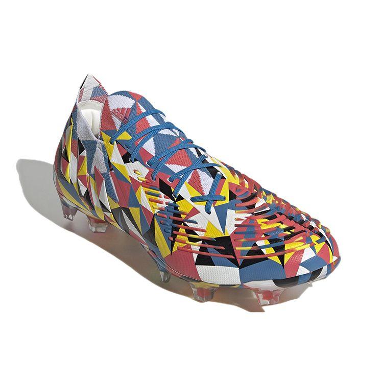 Adidas Predator Edge.1 FG Geometric Men Sneakers Blue Bright-Blue Team-Yellow GX3909
