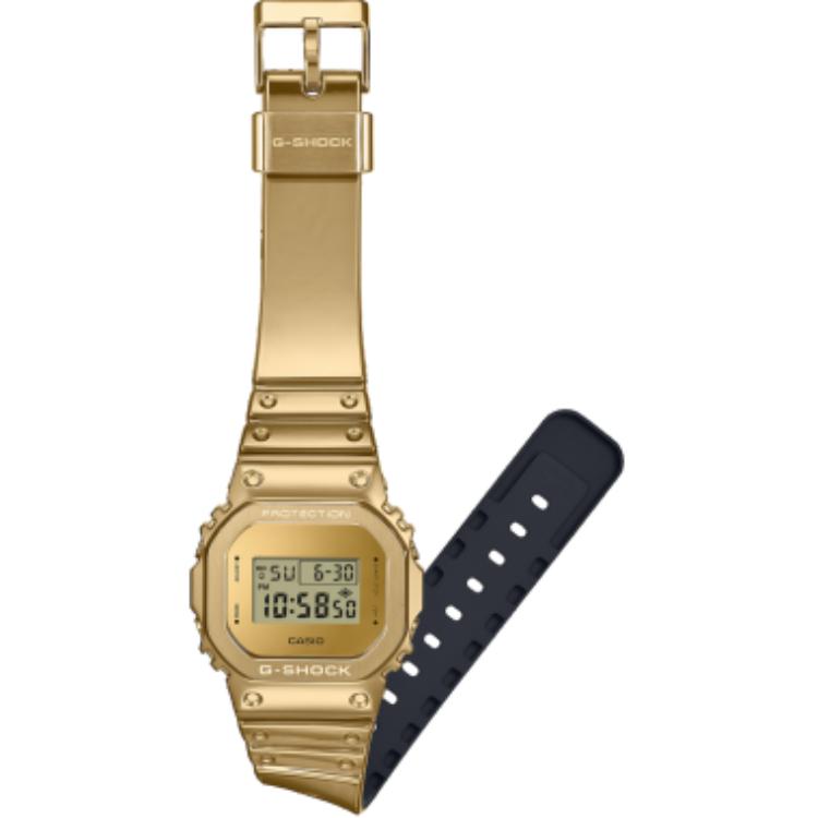 Casio DIGITAL 200m Waterproof Quartz Movement Silicone Strap Watch Unisex Gold Dial GM-5600YMG-9
