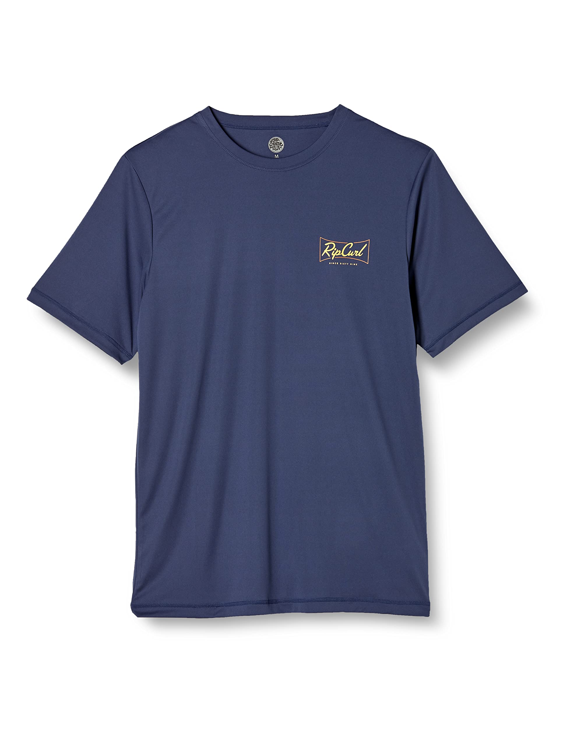 [Rip Curl] Herren Kurzarm Rash Guard T-Shirt (UPF50+ UV-Schutz) [WLYY6M / COMMANDER S/SL UVT] Stilvoll für den Strand, Marineblau, Größe S