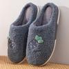 Pantofole Antiscivolo in Velluto di Cotone: Comfort Peloso, a Suola Spessa e a Punta Chiusa per Autunno e Inverno