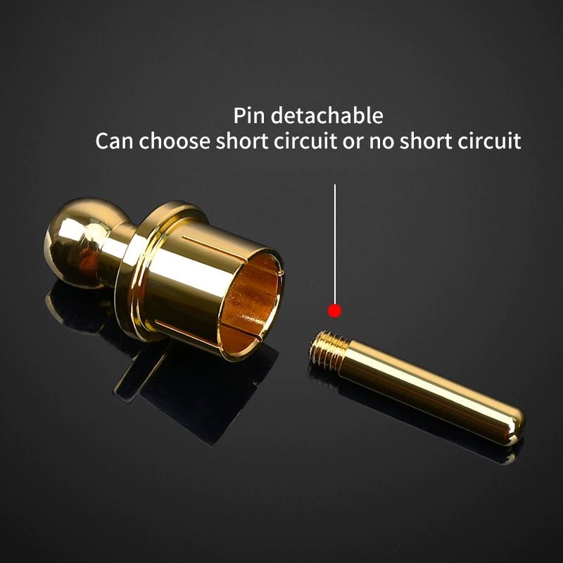 Gold/Rhodium Plated Copper RCA Protector Caps Socket Phono Connector Dust Protector RCA Plug Caps Noise Stopper Shielding Caps