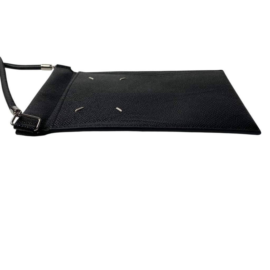 Used Maison MargielaShoulder Bag Black Leather Women