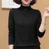 Stylish Rhinestone Long Sleeve Warm Top for Women - Age-Defying and Belly Covering