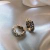 Vintage Black Square Crystal Hoop Earrings for Women 2026 New Shiny Exquisite Zircon Round Earrings Wedding Jewelry Party