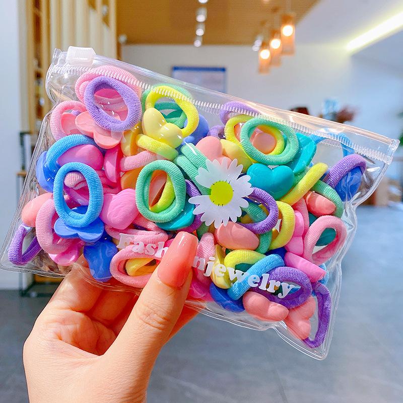 

10 шт. Милые мультяшные эластичные резинки для волос для девочек, разноцветные нейлоновые резинки с бантом, повязка на голову с животными, детские резинки для хвостика, скранчи, детские украшения
