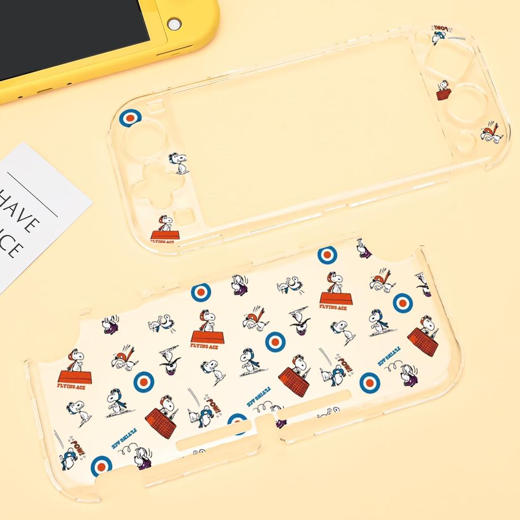 DLseego Switch Lite Clear Switch Lite Transparent Separate PC Ultra Easy Full Sparkly Snowboard Design Case, Case, Cover, Switch, Clear, Material,