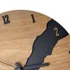 Non-Ticking Mechanism Round Wall Clock 12Inch Diameter Rustic Wall Clock  For Living Room