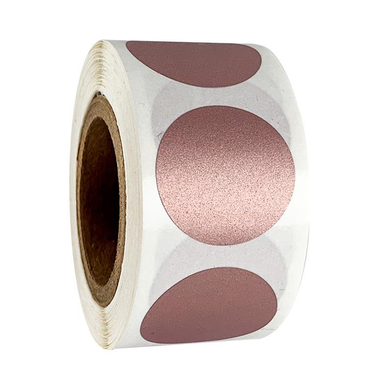 Hot Selling Rose Gold Scratch-off Round Sticker Labels (300pcs/Roll)