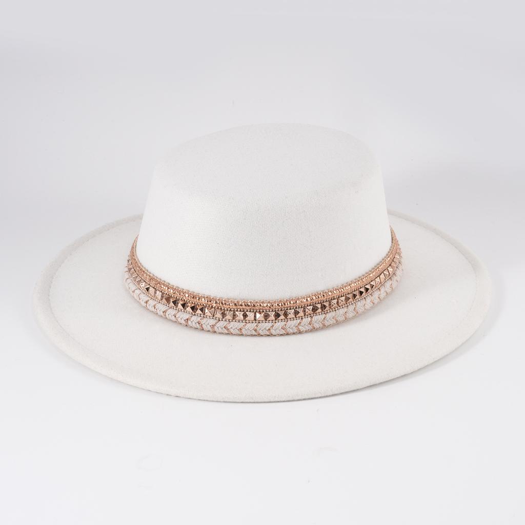 New Carnival Party Festival Handmade Strapped Cowboy Hat Top Hat Woolen Jazz Hat