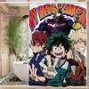 Vintage My Hero Academia Anime Waterproof Fabric Shower Curtain Bathroom Decoration Curtain Home Hawaiian Style Shower Curtain