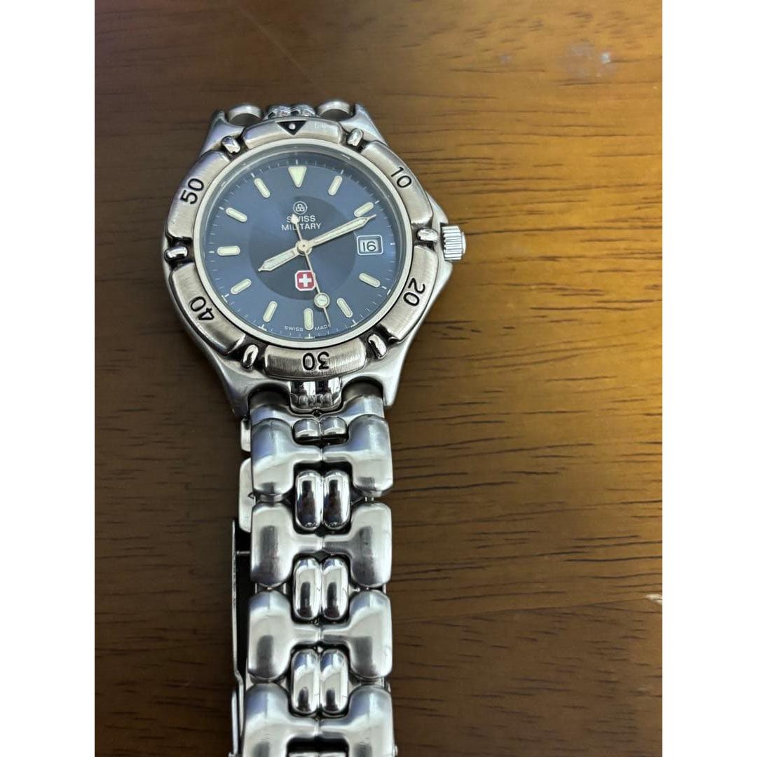 Used [Working Item] Swiss Military Stainless Steel Blue Dial Watch