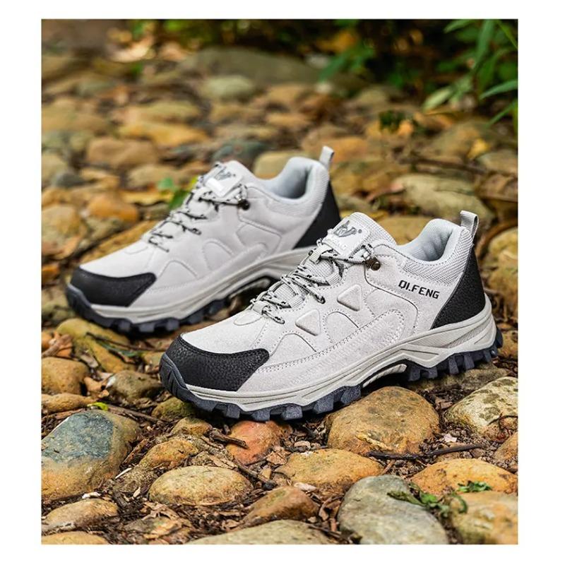 Outdoor Wanderschuhe Herren Schnürung Anti-Rutsch Stoßdämpfend Niedrige Schuhe Flach Sport Atmungsaktiv Lässige Sneaker