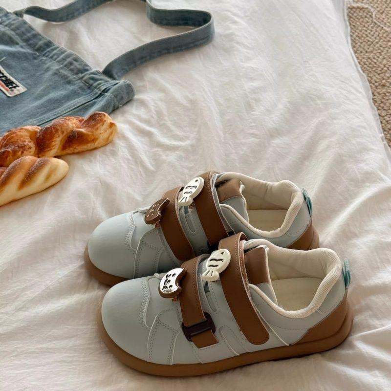 Niche design puff shoes new Velcro shoes trendy versatile casual student board shoes white shoes