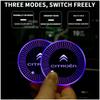 LED Car Interior Cup Holder Mat Coaster Light Drinks Pad for Citroen C2 C3 C5 C8 Berlingo Xsara DS3 DS4 DS5 Auto Accessories
