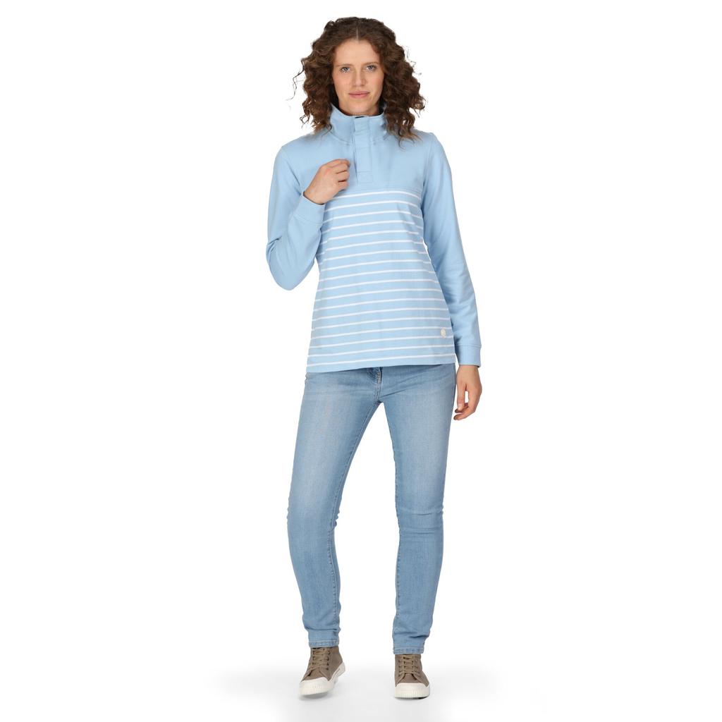 Regatta Womens/Ladies Bayla Striped Button Neck Sweatshirt