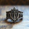 Nieuwe Halloween Klassieke Gotische Bedelring Dream Gallery Gotische Architectuur Retro Ring Mode Creatief Festival Cadeau Groothandel