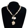 Retro Starfish White Shell Conch Pendant Necklace Women 2026 Simple Creative Starfish Beaded Choker Hand Woven beach Jewelry