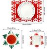 12 Pcs Christmas Placemats Sets,heat Resistant Christmas Table Mats And Coasters Set,non-slip Table - DD