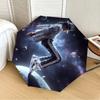 1pc Space Dancer Michael Jackson Automatic Folding Umbrella, Portable Collapsible Design, Casual Outdoor Accessory L1202021