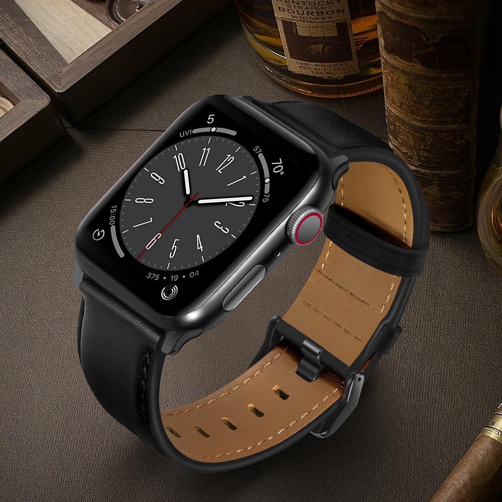 Watch Band for Apple Watch Ultra 3 2 1 49mm/Series 11 10 46mm/9 8 7 45mm/SE3 SE2 SE 6 5 4 44mm/3 2 1 42mm Genuine Cow Leather Strap