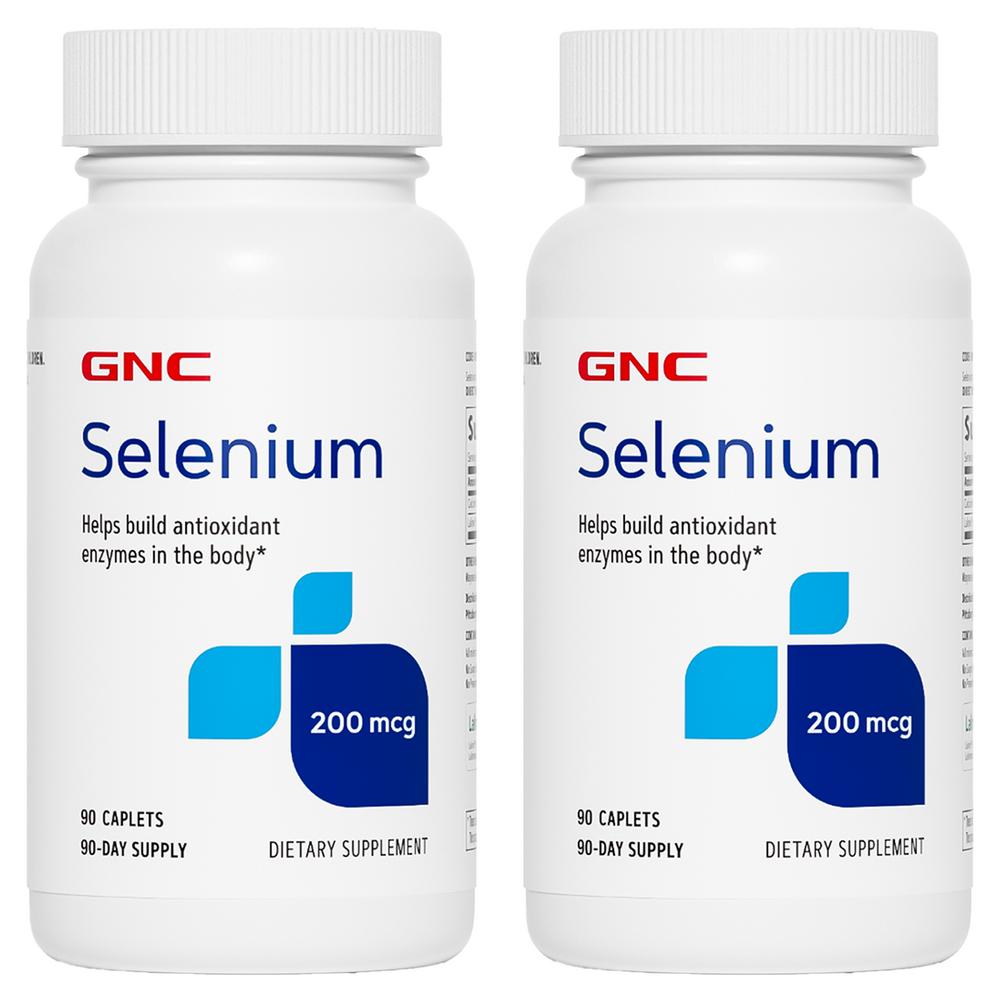 GNC Selenium 200mcg Caplets 90 Tablets 2 Pcs