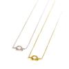Korean Sweetheart Knotted Heart Pendant Necklace in 18K Gold-Plated Titanium Steel for Women