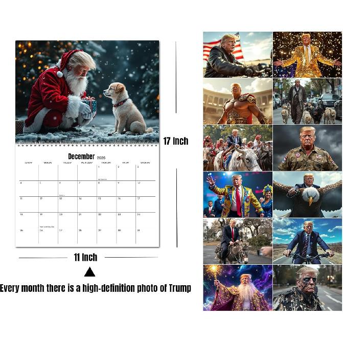 2026 Calender 2026 Wall Calender,12 Month Wall Planners,US President Donald Funny photo calendar,MAGA Calendar,Thick paper,Easy