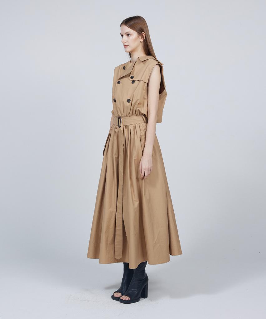 Meuameu Signature Sleeveless Trench Coat Dress
