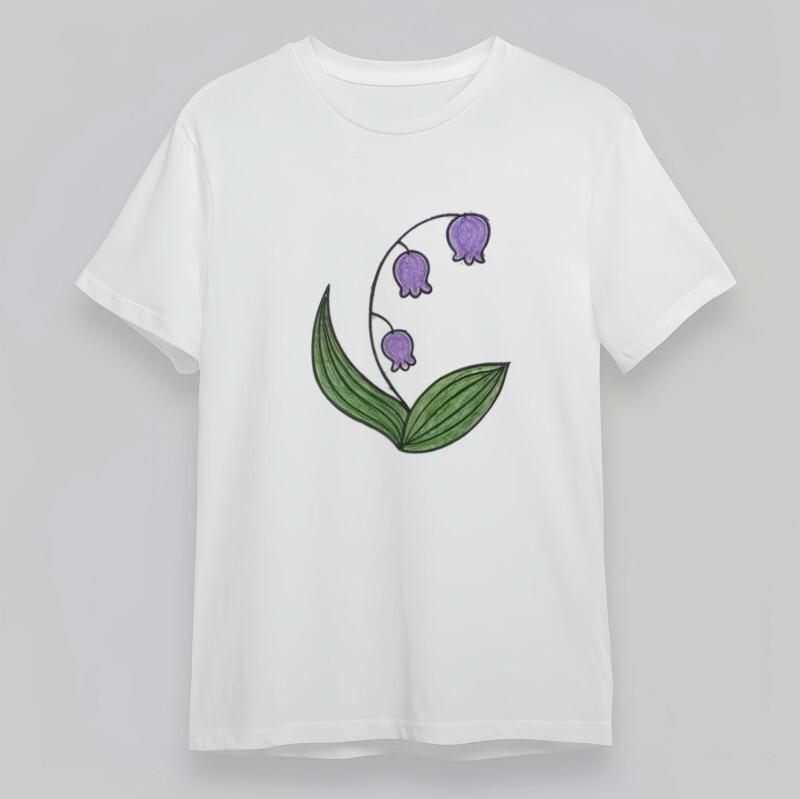 

Women s Classic T-Shirt Lily of the Valley Purple Floral Cluster Oversize Tee XL