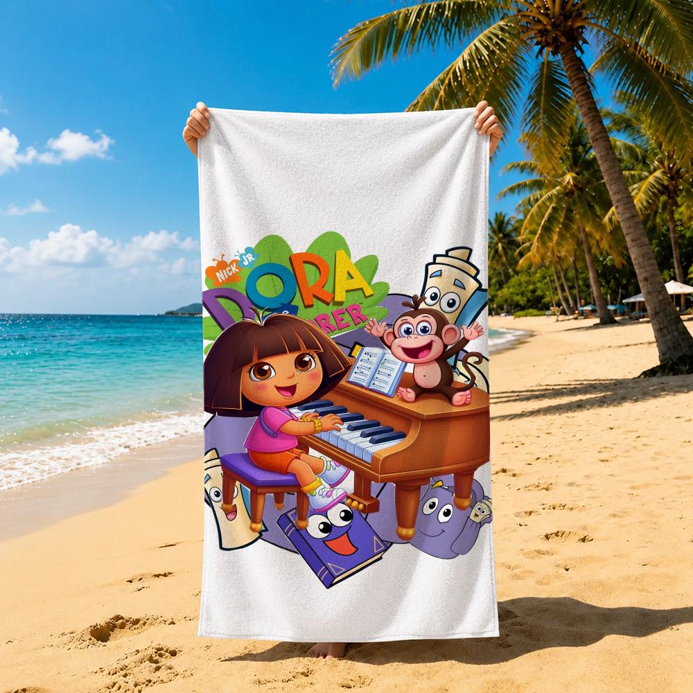 Animation D-Dora the Explorer Towel Towel Soft Pool Gift For Travel Gym Shower Cool Camping Quick Dry Sports Large Beach Towel