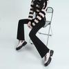 Women's High Waist Slimming Petite Micro Flare Denim Pants - Black, Autumn/Winter 2023 Collection